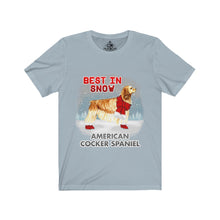 Load image into Gallery viewer, American Cocker Spaniel Best In Snow Unisex Jersey Short Sleeve Tee