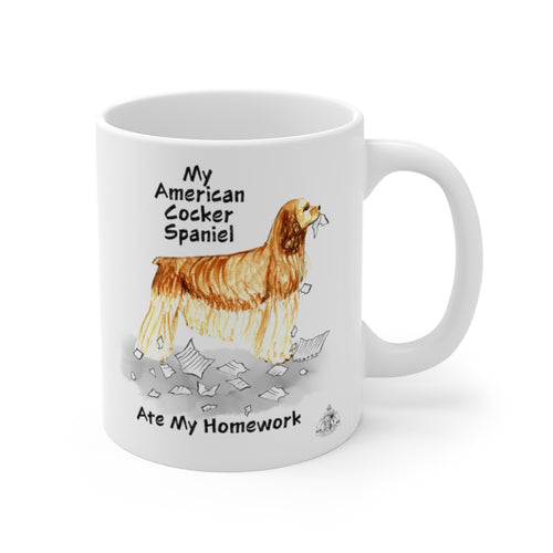 My American Cocker Spaniel Ate My Homework Mug