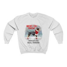 Load image into Gallery viewer, Miniature Bull Terrier Best In Snow Heavy Blend™ Crewneck Sweatshirt