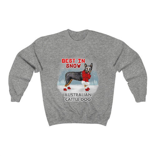 Australian Cattle Dog Best In Snow Heavy Blend™ Crewneck Sweatshirt