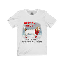 Load image into Gallery viewer, Petit Basset Griffon Vendeen Best In Snow Unisex Jersey Short Sleeve Tee