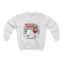 Load image into Gallery viewer, Papillon Best In Snow Heavy Blend™ Crewneck Sweatshirt