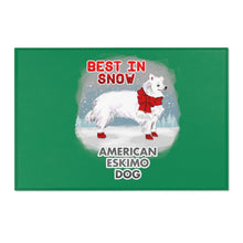 Load image into Gallery viewer, American Eskimo Dog Best In Snow Area Rug