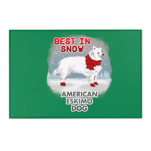 American Eskimo Dog Best In Snow Area Rug