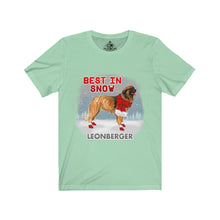 Load image into Gallery viewer, Leonberger Best In Snow Unisex Jersey Short Sleeve Tee