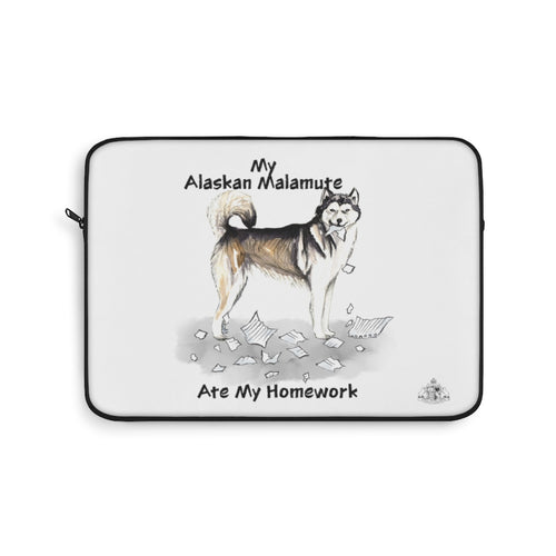 My Alaskan Malamute Ate My Homework Laptop Sleeve