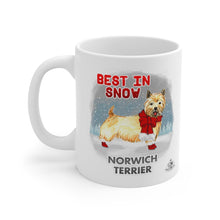 Load image into Gallery viewer, Norwich Terrier Best In Snow Mug