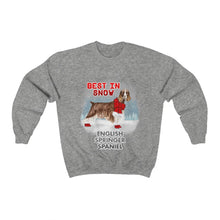 Load image into Gallery viewer, English Springer Spaniel Best In Snow Heavy Blend™ Crewneck Sweatshirt