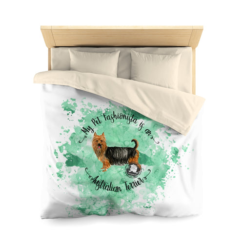 Australian Terrier Pet Fashionista Duvet Cover
