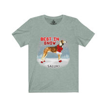 Load image into Gallery viewer, Saluki Best In Snow Unisex Jersey Short Sleeve Tee