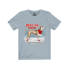 Load image into Gallery viewer, Greyhound Best In Snow Unisex Jersey Short Sleeve Tee