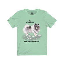 Load image into Gallery viewer, My Keeshond Ate My Homework Unisex Jersey Short Sleeve Tee