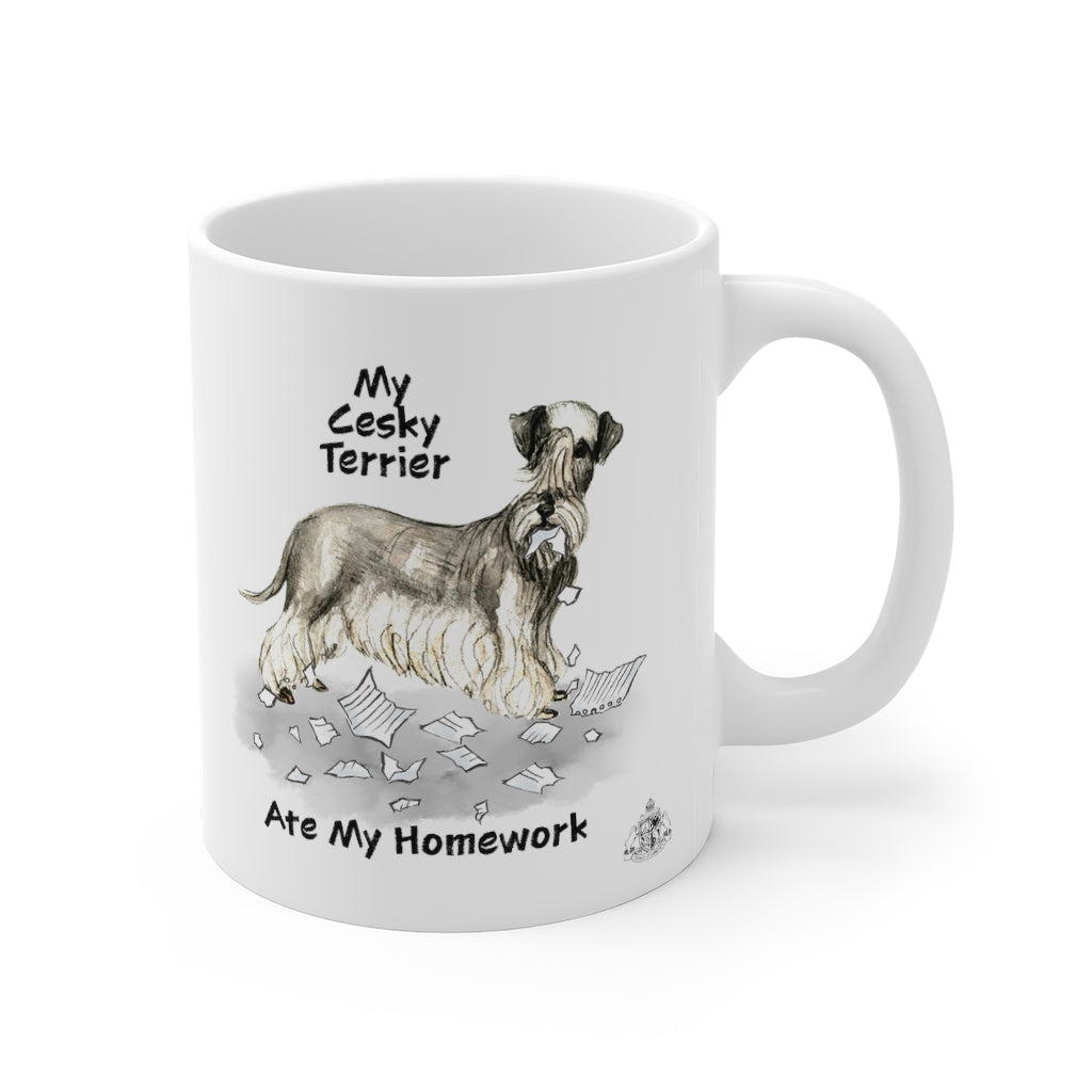My Cesky Terrier Ate My Homework Mug