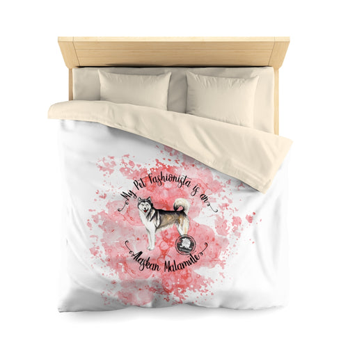 Alaskan Malamute Pet Fashionista Duvet Cover