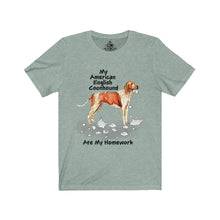 Load image into Gallery viewer, My American English Coonhound Ate My Homework Unisex Jersey Short Sleeve Tee