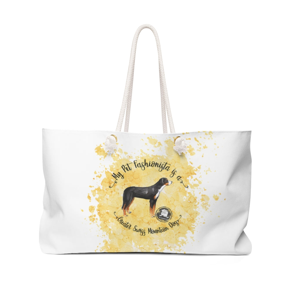 Greater Swiss Mountain Dog Pet Fashionista Weekender Bag
