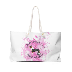 Miniature Bull Terrier Pet Fashionista Weekender Bag