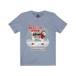 Alaskan Malamute Best In Snow Unisex Jersey Short Sleeve Tee