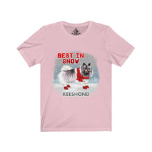 Load image into Gallery viewer, Keeshond Best In Snow Unisex Jersey Short Sleeve Tee