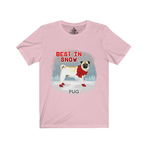 Pug Best In Snow Unisex Jersey Short Sleeve Tee