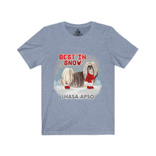 Load image into Gallery viewer, Lhasa Apso Best In Snow Unisex Jersey Short Sleeve Tee