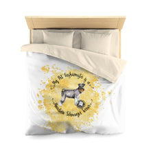 Load image into Gallery viewer, Miniature Schnauzer Pet Fashionista Duvet Cover