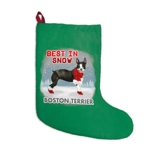 Load image into Gallery viewer, Boston Terrier Best In Snow Christmas Stockings
