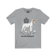 Load image into Gallery viewer, My Parson Russell Terrier Ate My Homework Unisex Jersey Short Sleeve Tee