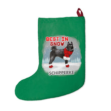 Load image into Gallery viewer, Schipperke Best In Snow Christmas Stockings