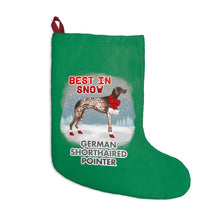 Load image into Gallery viewer, German Short Haired Pointer Best In Snow Christmas Stockings