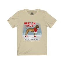 Load image into Gallery viewer, Plott Hound Best In Snow Unisex Jersey Short Sleeve Tee