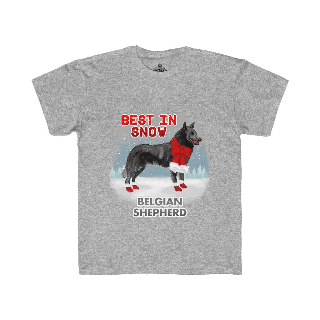 Belgian Shepherd Best In Snow Kids Regular Fit Tee