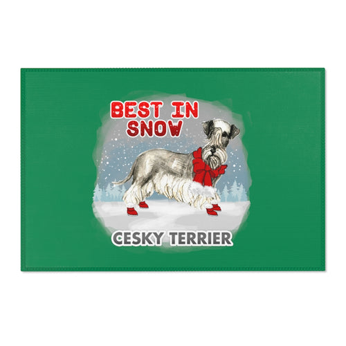 Cesky Terrier Best In Snow Area Rug