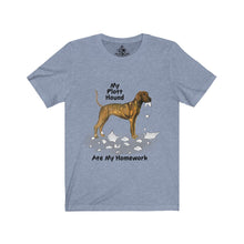 Load image into Gallery viewer, My Plott Hound Ate My Homework Unisex Jersey Short Sleeve Tee