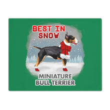 Load image into Gallery viewer, Miniature Bull Terrier Best In Snow Placemat