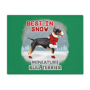 Miniature Bull Terrier Best In Snow Placemat