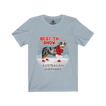 Load image into Gallery viewer, Australian Shepherd Best In Snow Unisex Jersey Short Sleeve Tee