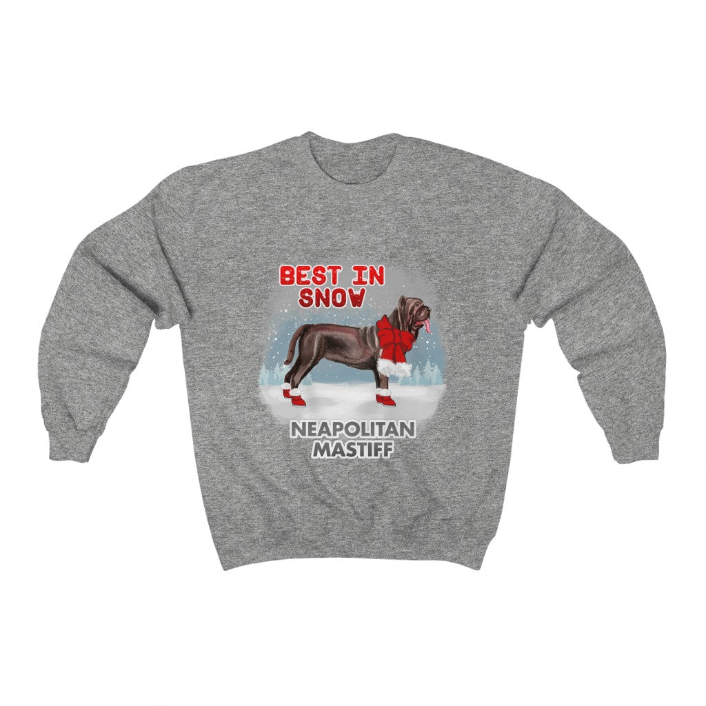 Neapolitan Mastiff Best In Snow Heavy Blend™ Crewneck Sweatshirt