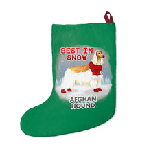 Load image into Gallery viewer, Afghan Hound Best In Snow Christmas Stockings