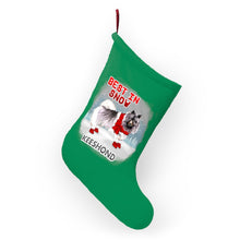 Load image into Gallery viewer, Keeshond Best In Snow Christmas Stockings