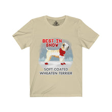 Load image into Gallery viewer, Soft Coated Wheaten Terrier Best In Snow Unisex Jersey Short Sleeve Tee
