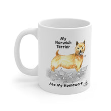 Load image into Gallery viewer, My Norwich Terrier Ate My Homework Mug