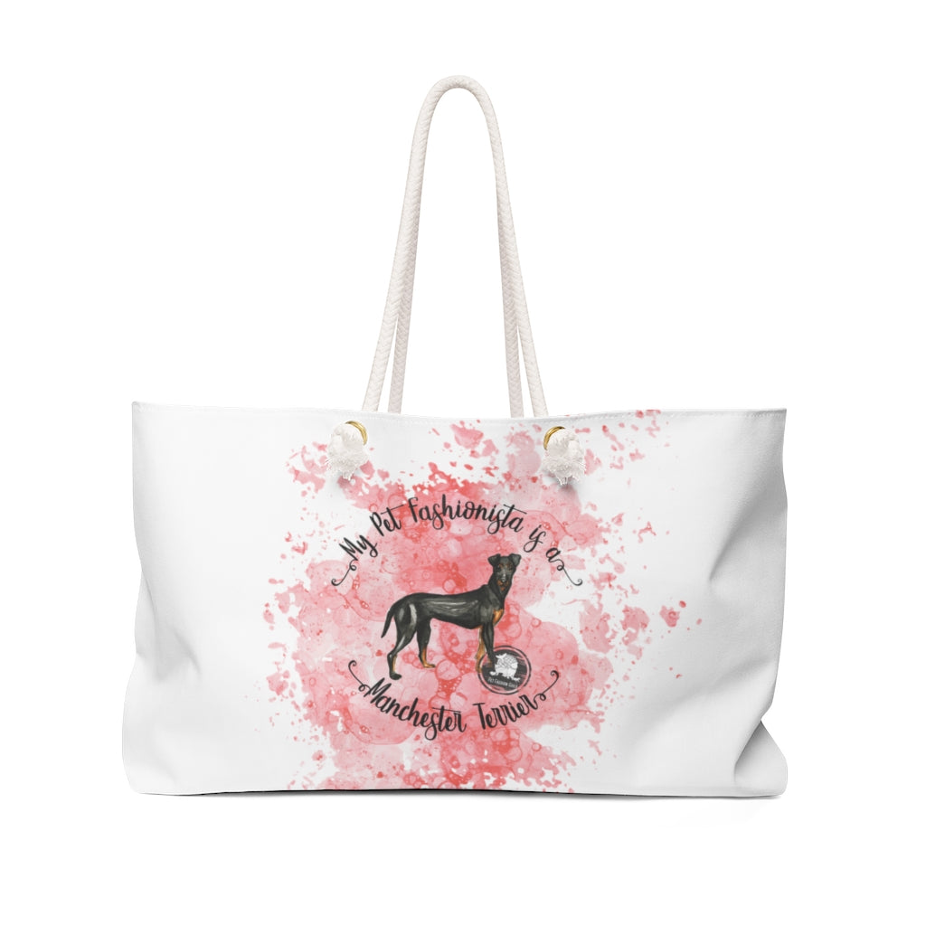 Manchester Terrier Pet Fashionista Weekender Bag