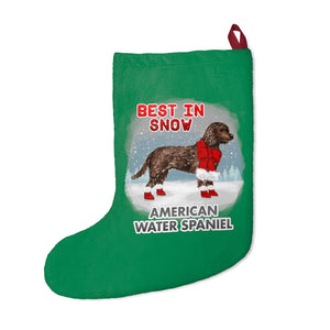 American Water Spaniel Best In Snow Christmas Stockings