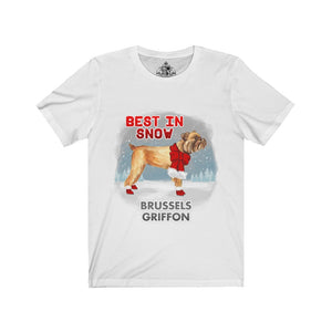 Brussels Griffon Best In Snow Unisex Jersey Short Sleeve Tee