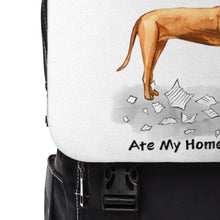 Load image into Gallery viewer, My Rhodesian Ridgeback Ate My Homework Backpack