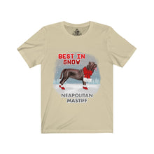 Load image into Gallery viewer, Neapolitan Mastiff Best In Snow Unisex Jersey Short Sleeve Tee