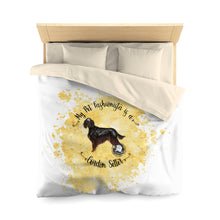 Load image into Gallery viewer, Gordon Setter Pet Fashionista Duvet Cover