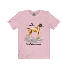 Load image into Gallery viewer, My Boxer Ate My Homework Unisex Jersey Short Sleeve Tee