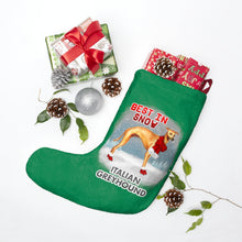 Load image into Gallery viewer, Italian Greyhound Best In Snow Christmas Stockings